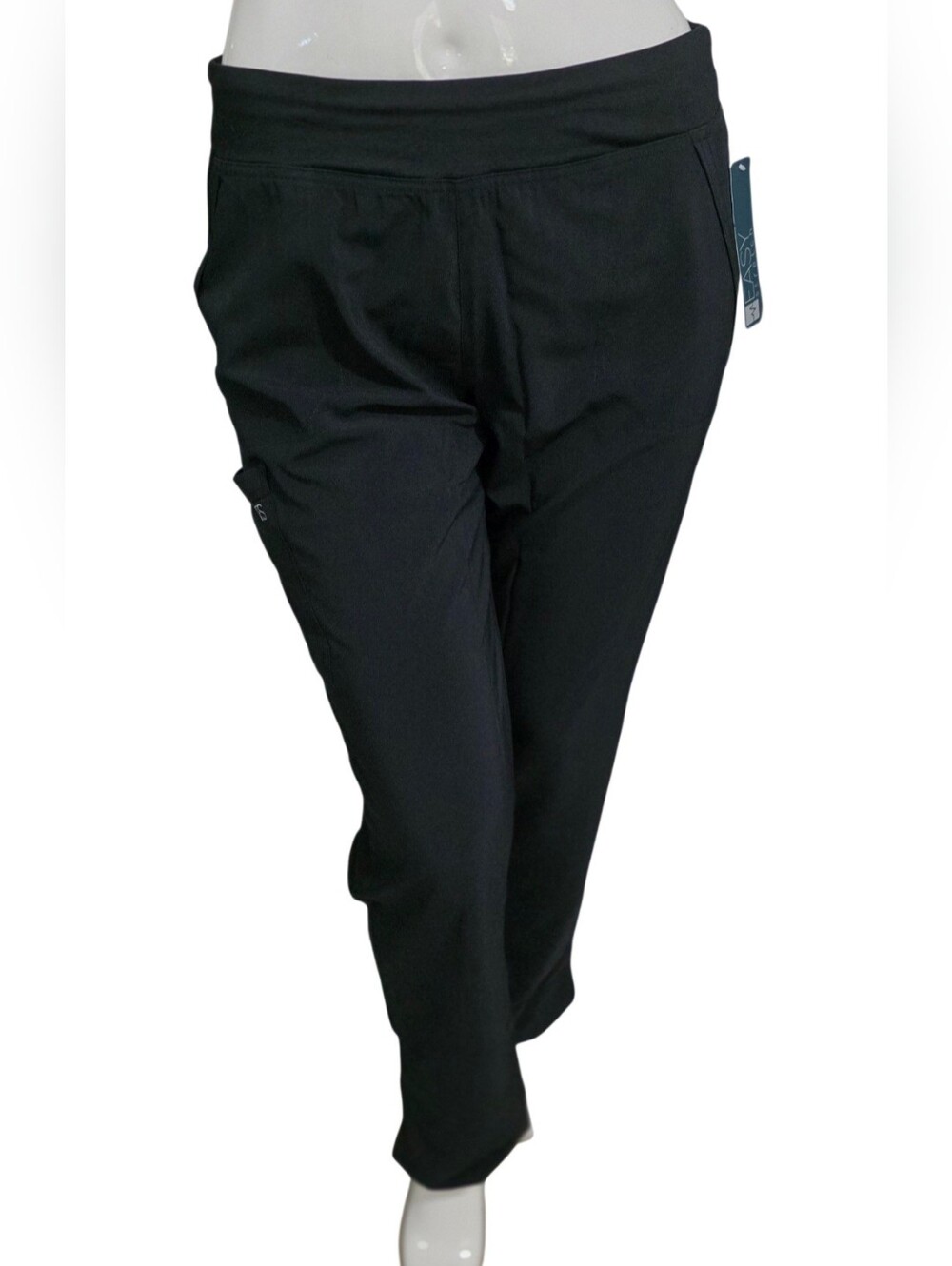 Uniform Advantage Easy Stretch Medical Scrub Top & Pants Black Size L NWT & NWOT - Picture 3 of 16